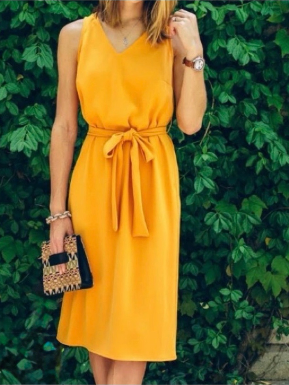 NWT Ann Taylor Marigold Sheath Dress Size 12 Midi Office Chic Guest Brunch V10